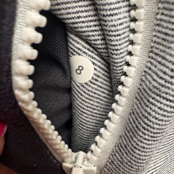 Lululemon Define Jacket pinstripes White Black sz 8 - Picture 4 of 11